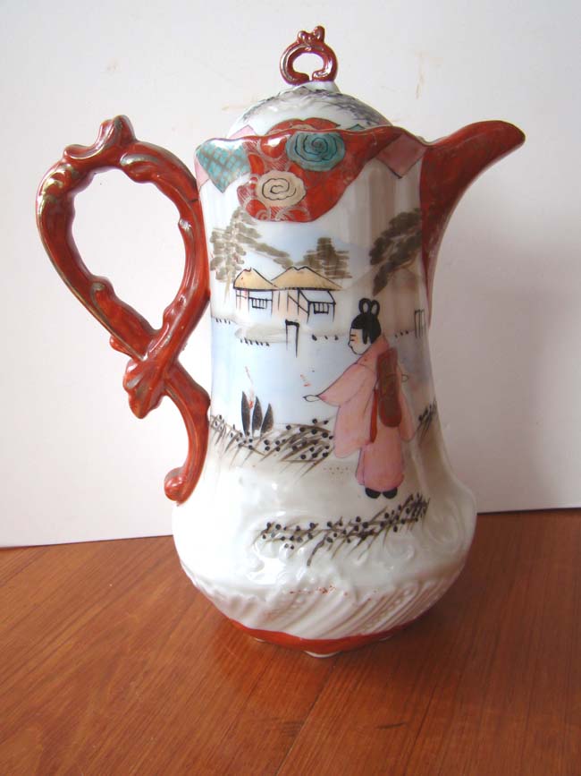A beautiful 19th century Japanese porcelain coffee pot